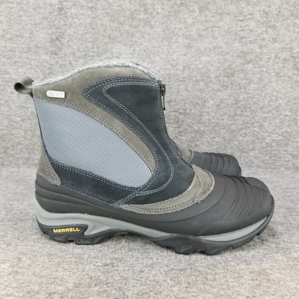 ✅Women's 7 Merrell Snowbound Mid Zip Waterproof Insulated Black Winter Boots NIB - Picture 7 of 11